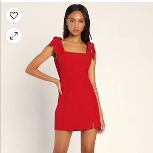 LULUS Your Sweetie Wine Red Tie-Strap Mini Dress